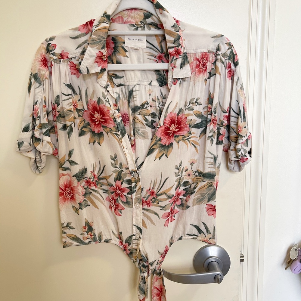 Tropical Button Down T shirt